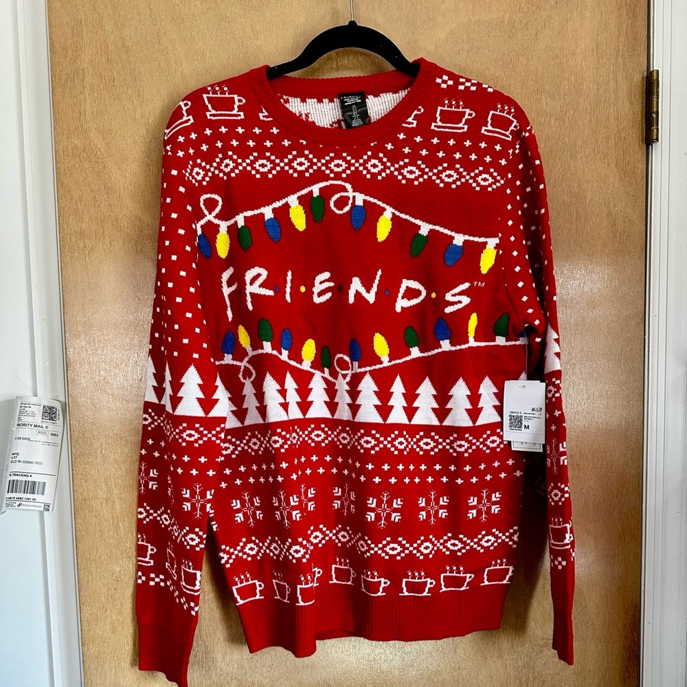 Forever 21 Red “Friends”Holiday Sweater
